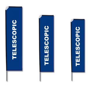 Telescopic flag banner